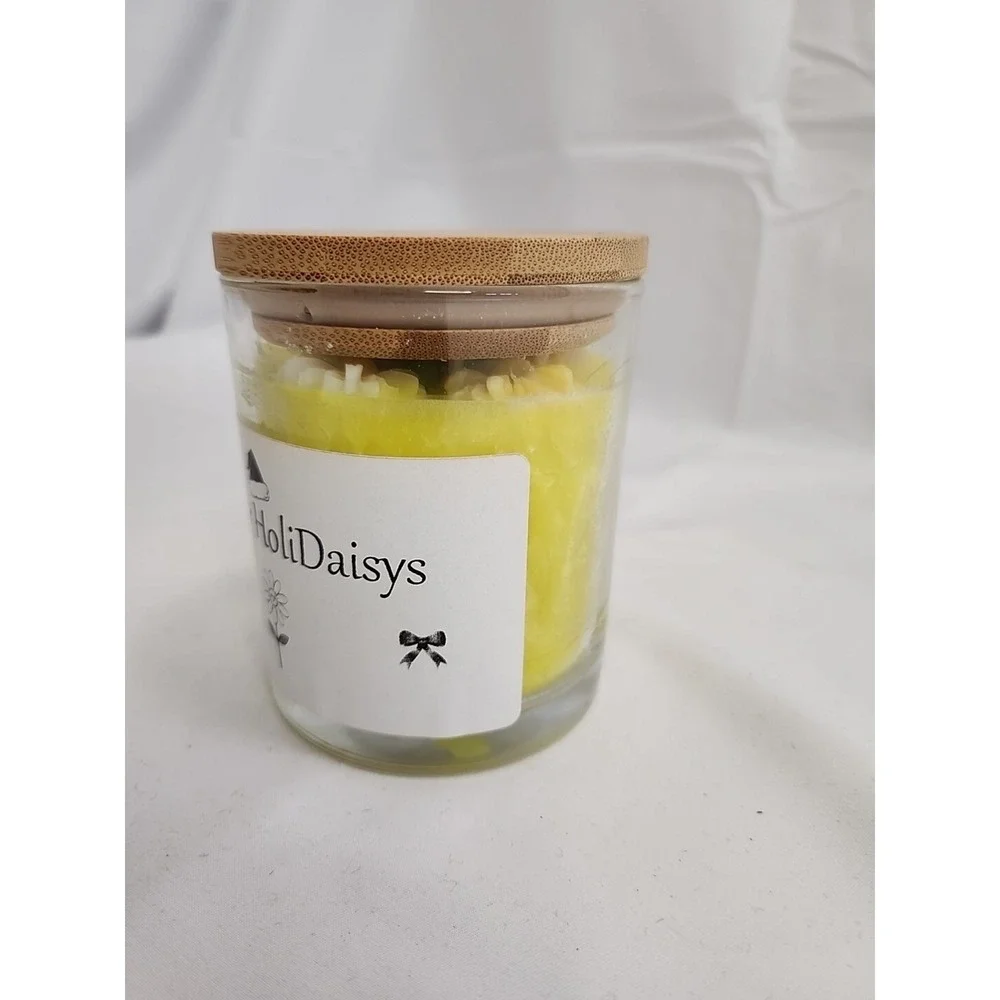 LQQK Daisy Candle Art Homemade Spring Flower Scent 9 oz‎ Candle Happy HoliDaisys